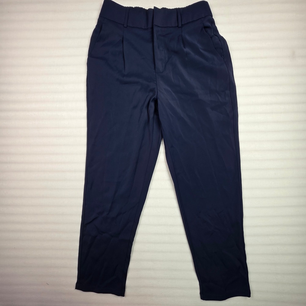 Halara Womens Navy Blue High Waisted Pleated Work Pants Size Medium Tall